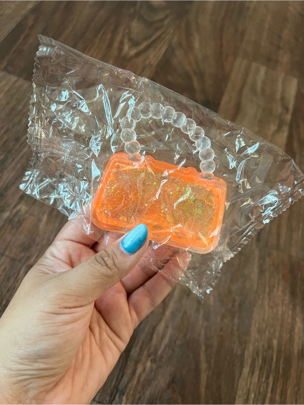 👜🧡 Orange Glitter Mini Handbag Squishy/Fidget Toy